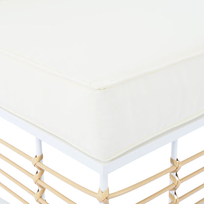 TOPMAX Modern Minimalist 7 - Piece Metal Patio Sectional Sofa Set, All - Weather Garden Conversational Furniture Set with Thick Cushions and Coffee Table for Indoor Outdoor, White - 1st Choice Furniture Direct