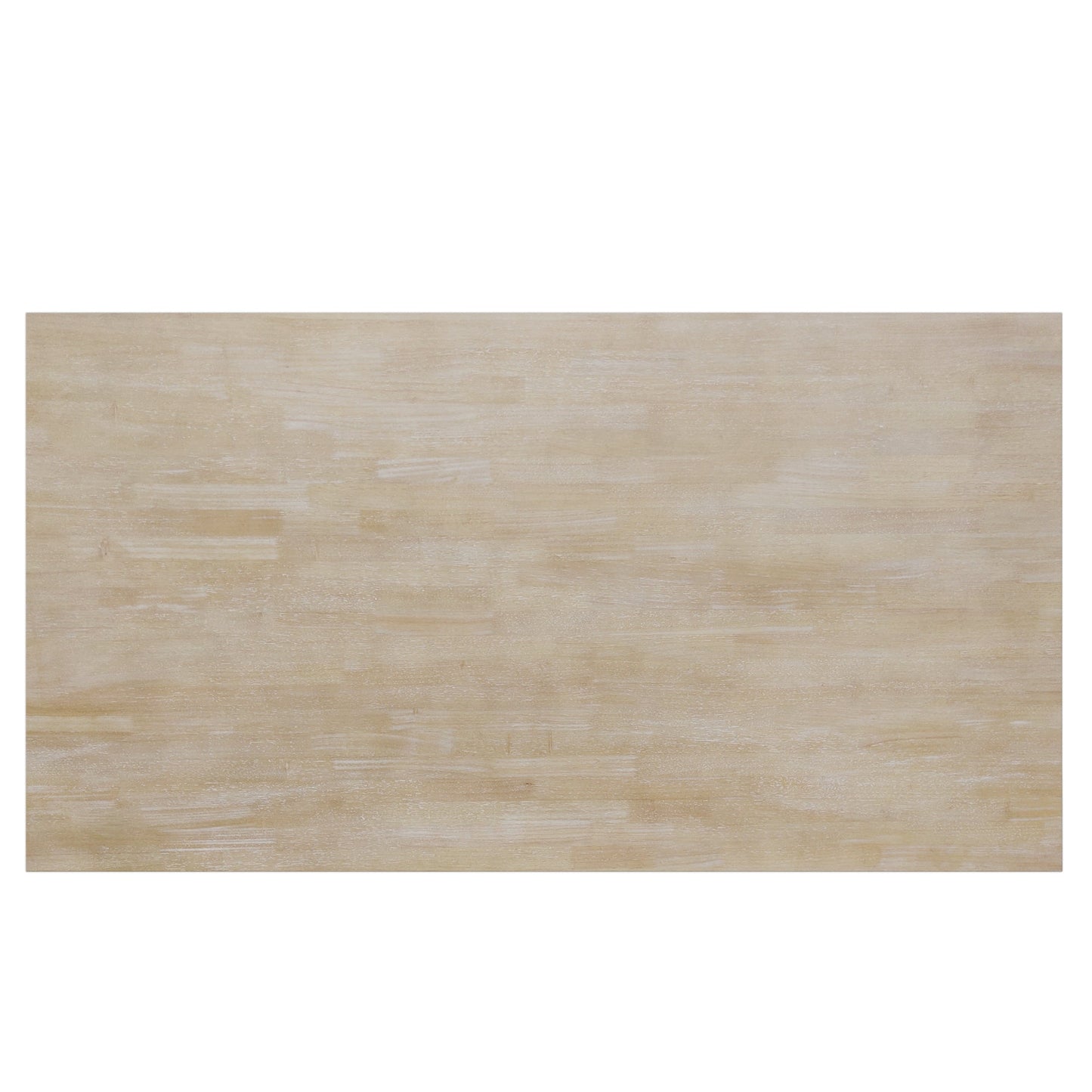 TOPMAX Modern Style Natural Wood 6 - Piece Dining Table Set with Bench and Chairs, Upholstered Seats, Rubberwood Frame - 1st Choice Furniture Direct