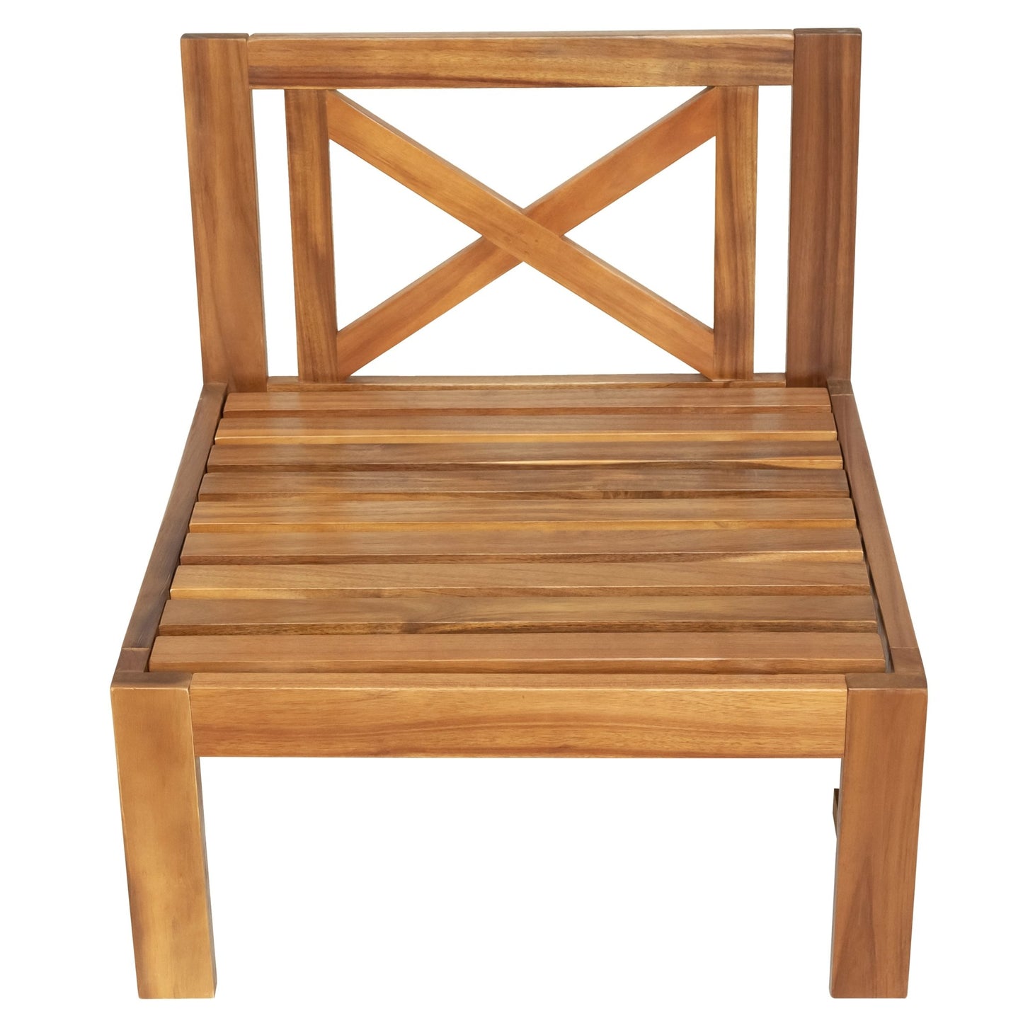 TOPMAX Outdoor Backyard Patio Wood 5 - Piece Sectional Sofa Seating Group Set with Cushions, Natural Finish+ Gray Cushions - 1st Choice Furniture Direct