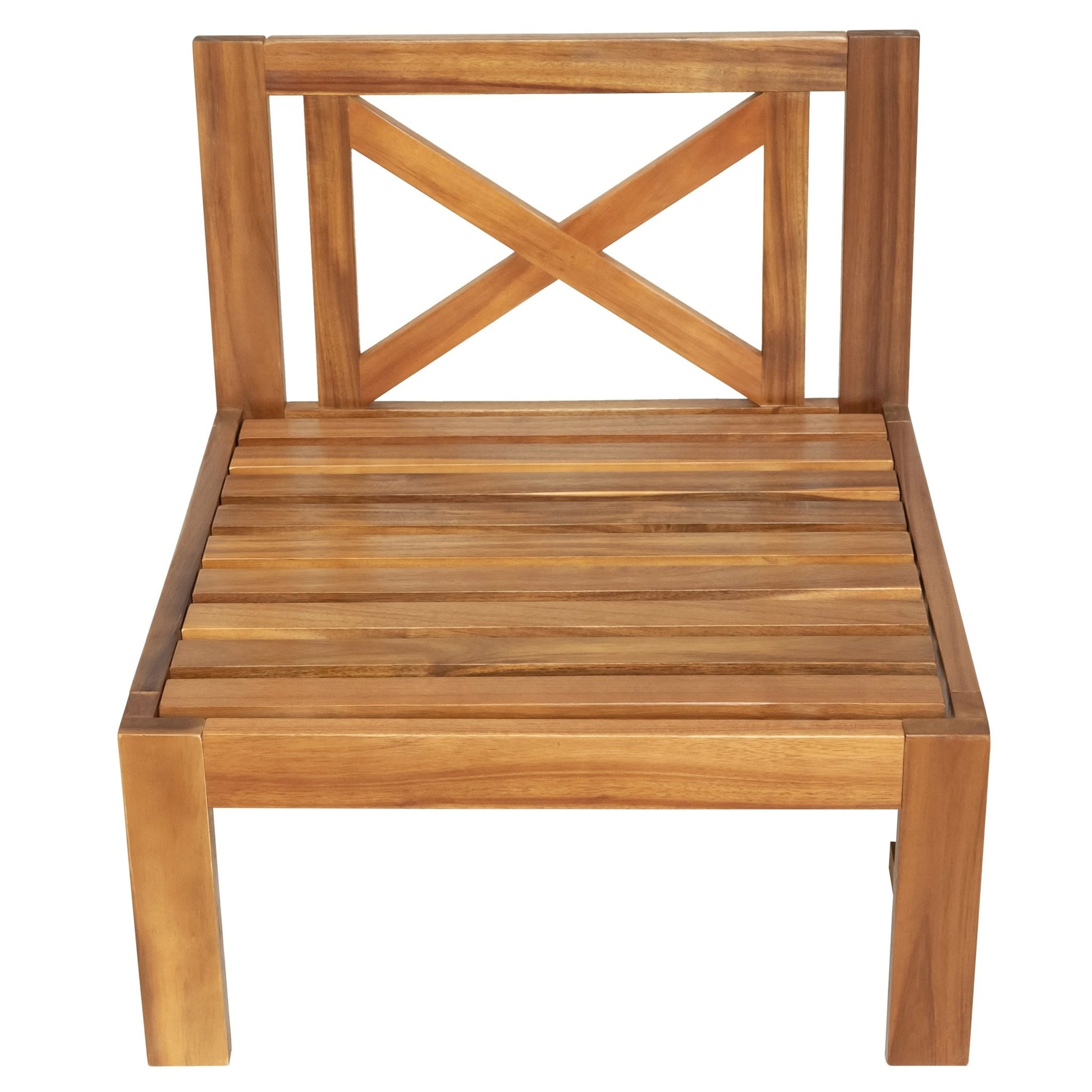 TOPMAX Outdoor Backyard Patio Wood 5 - Piece Sectional Sofa Seating Group Set with Cushions, Natural Finish+ Gray Cushions - 1st Choice Furniture Direct