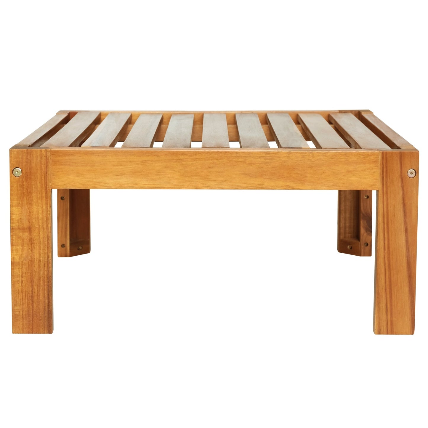 TOPMAX Outdoor Backyard Patio Wood 5 - Piece Sectional Sofa Seating Group Set with Cushions, Natural Finish+ Gray Cushions - 1st Choice Furniture Direct