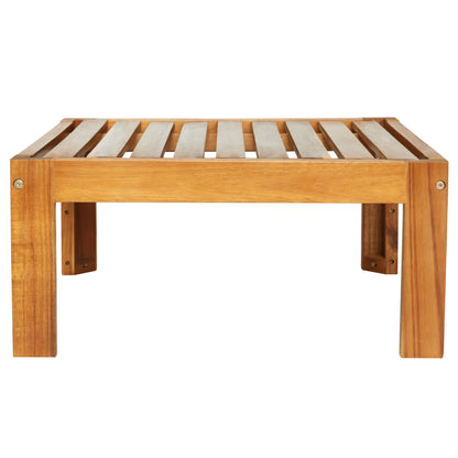 TOPMAX Outdoor Backyard Patio Wood 5 - Piece Sectional Sofa Seating Group Set with Cushions, Natural Finish+ Gray Cushions - 1st Choice Furniture Direct