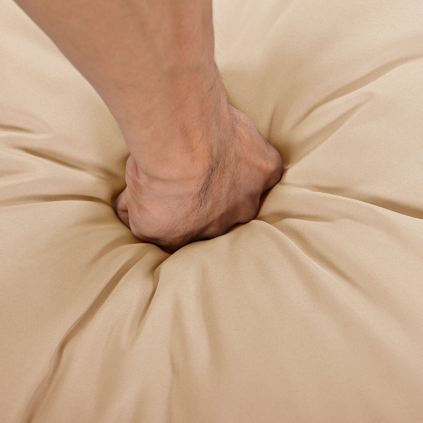 TOPMAX Patio Furniture Round Outdoor Sectional Sofa Set Rattan Daybed Two - Tone Weave Sunbed with Retractable Canopy, Separate Seating and Removable Cushion, Light Coffee - 1st Choice Furniture Direct