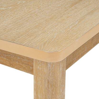 TOPMAX Rustic Extendable Dining Table Set with Removable Leaf, 6 Upholstered Armless Dining Chairs and 2 Padded Arm Chairs, Natural - 1st Choice Furniture Direct