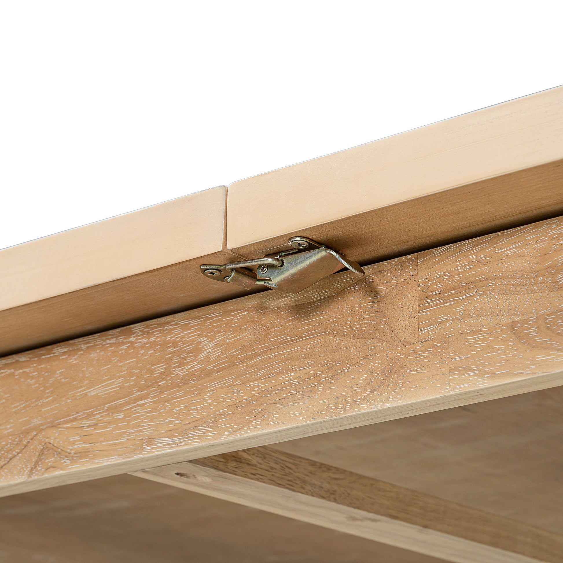 TOPMAX Rustic Extendable Dining Table Set with Removable Leaf, 6 Upholstered Armless Dining Chairs and 2 Padded Arm Chairs, Natural - 1st Choice Furniture Direct