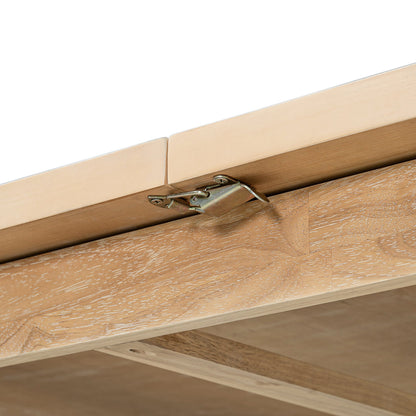 TOPMAX Rustic Extendable Dining Table Set with Removable Leaf, 6 Upholstered Armless Dining Chairs and 2 Padded Arm Chairs, Natural - 1st Choice Furniture Direct