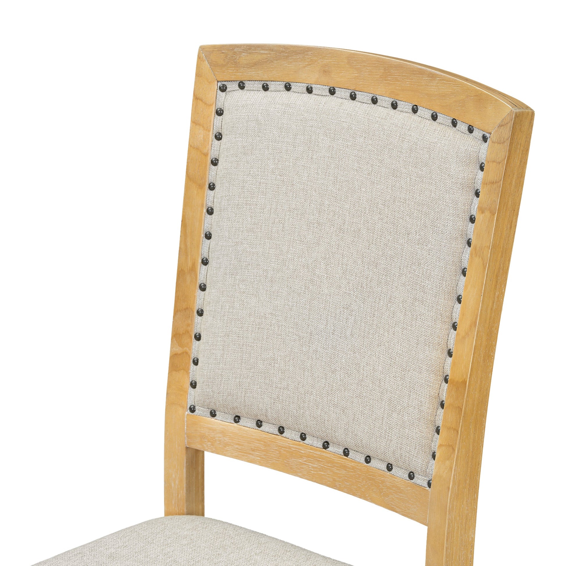 TOPMAX Rustic Extendable Dining Table Set with Removable Leaf, 6 Upholstered Armless Dining Chairs and 2 Padded Arm Chairs, Natural - 1st Choice Furniture Direct