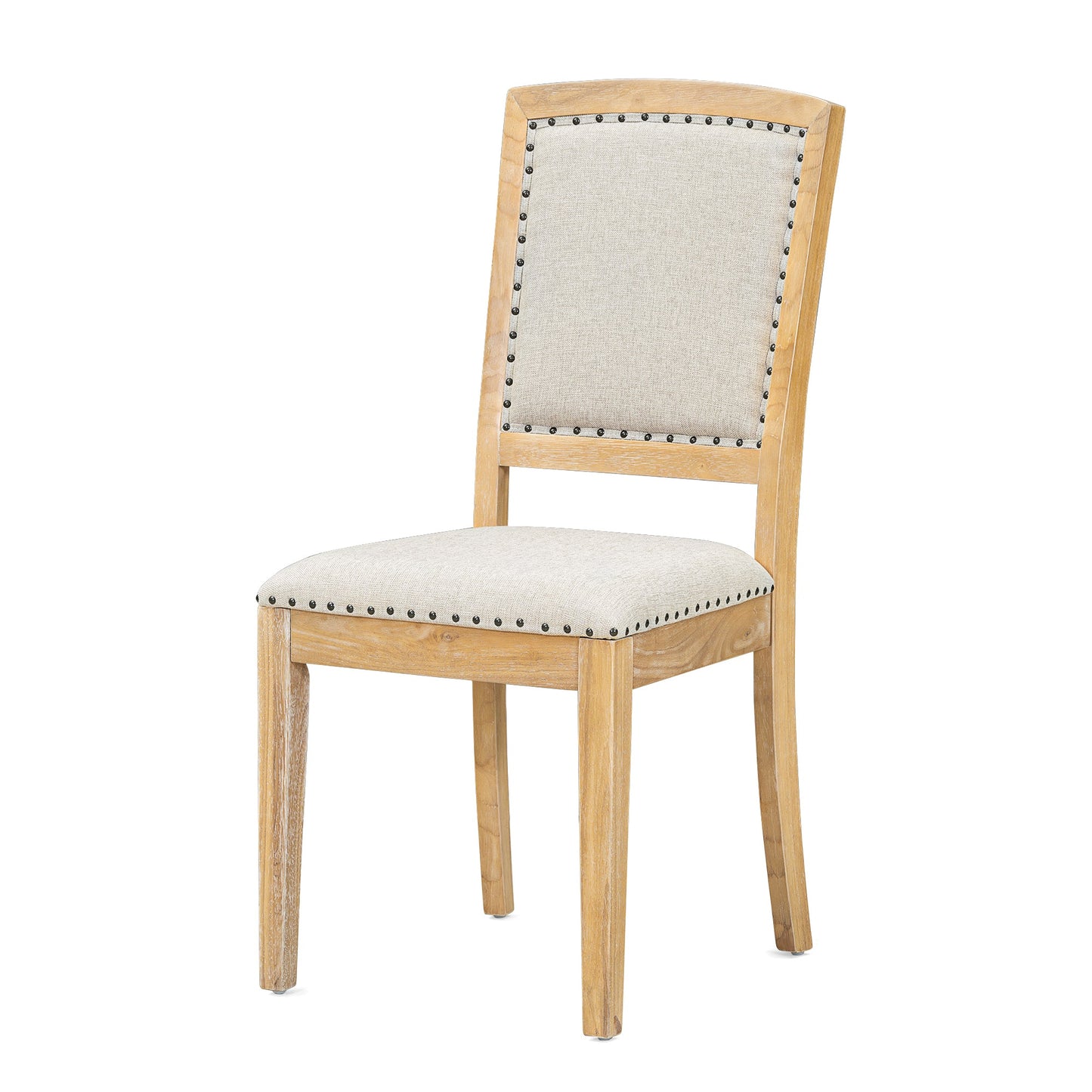 TOPMAX Rustic Extendable Dining Table Set with Removable Leaf, 6 Upholstered Armless Dining Chairs and 2 Padded Arm Chairs, Natural - 1st Choice Furniture Direct