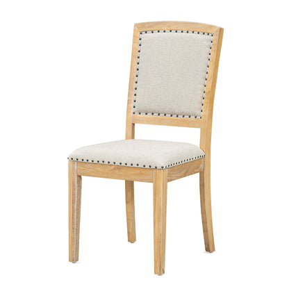 TOPMAX Rustic Extendable Dining Table Set with Removable Leaf, 6 Upholstered Armless Dining Chairs and 2 Padded Arm Chairs, Natural - 1st Choice Furniture Direct