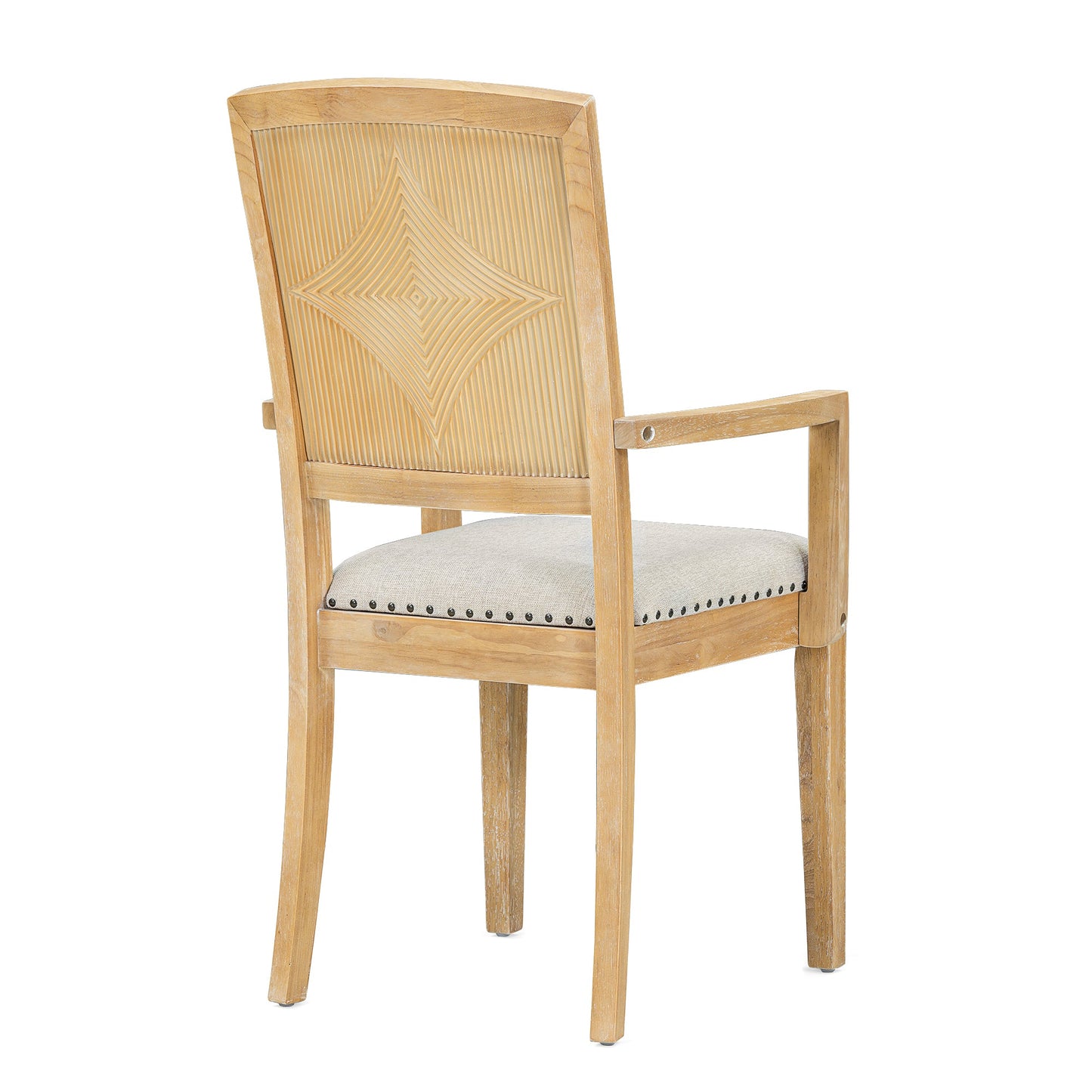 TOPMAX Rustic Extendable Dining Table Set with Removable Leaf, 6 Upholstered Armless Dining Chairs and 2 Padded Arm Chairs, Natural - 1st Choice Furniture Direct