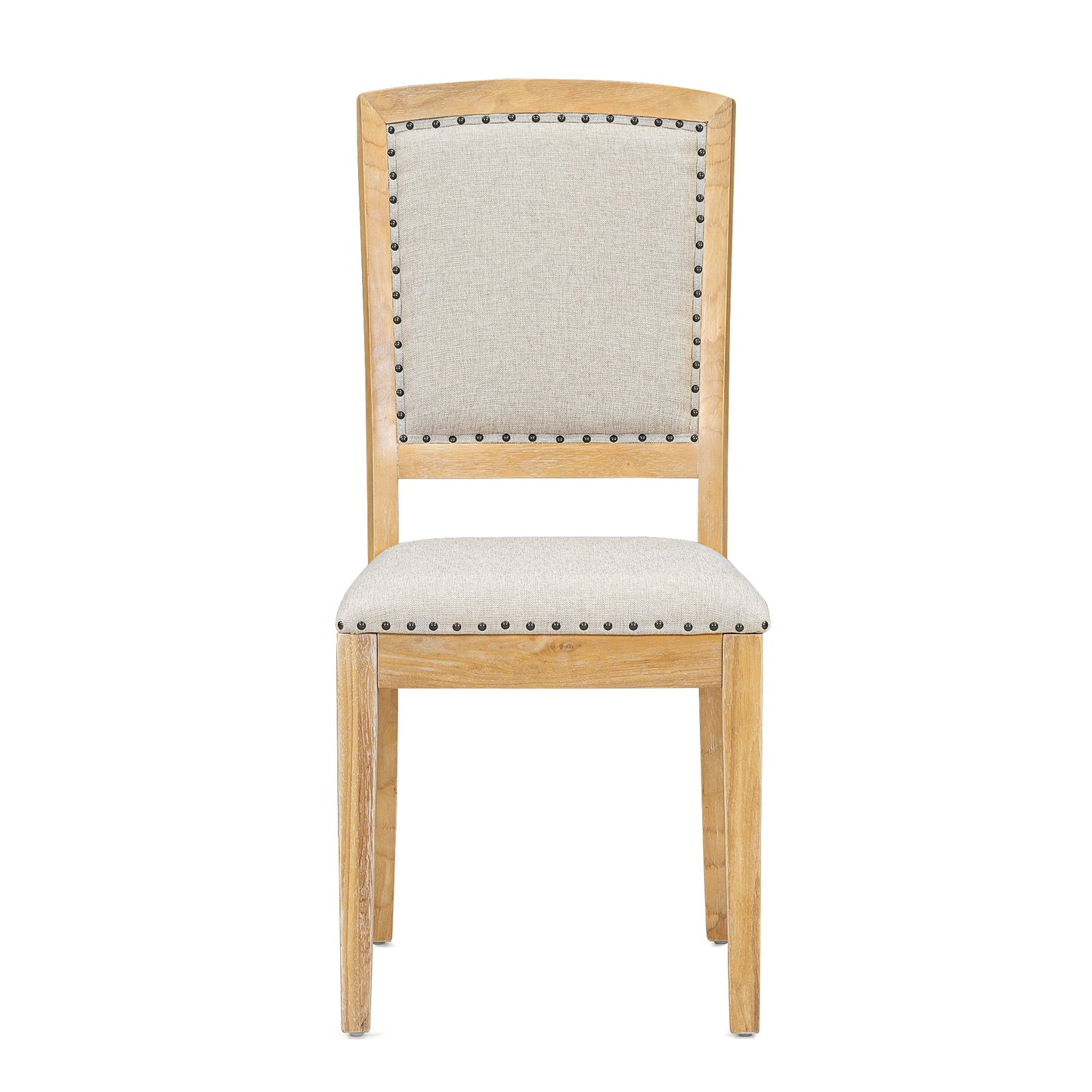 TOPMAX Rustic Extendable Dining Table Set with Removable Leaf, 6 Upholstered Armless Dining Chairs and 2 Padded Arm Chairs, Natural - 1st Choice Furniture Direct