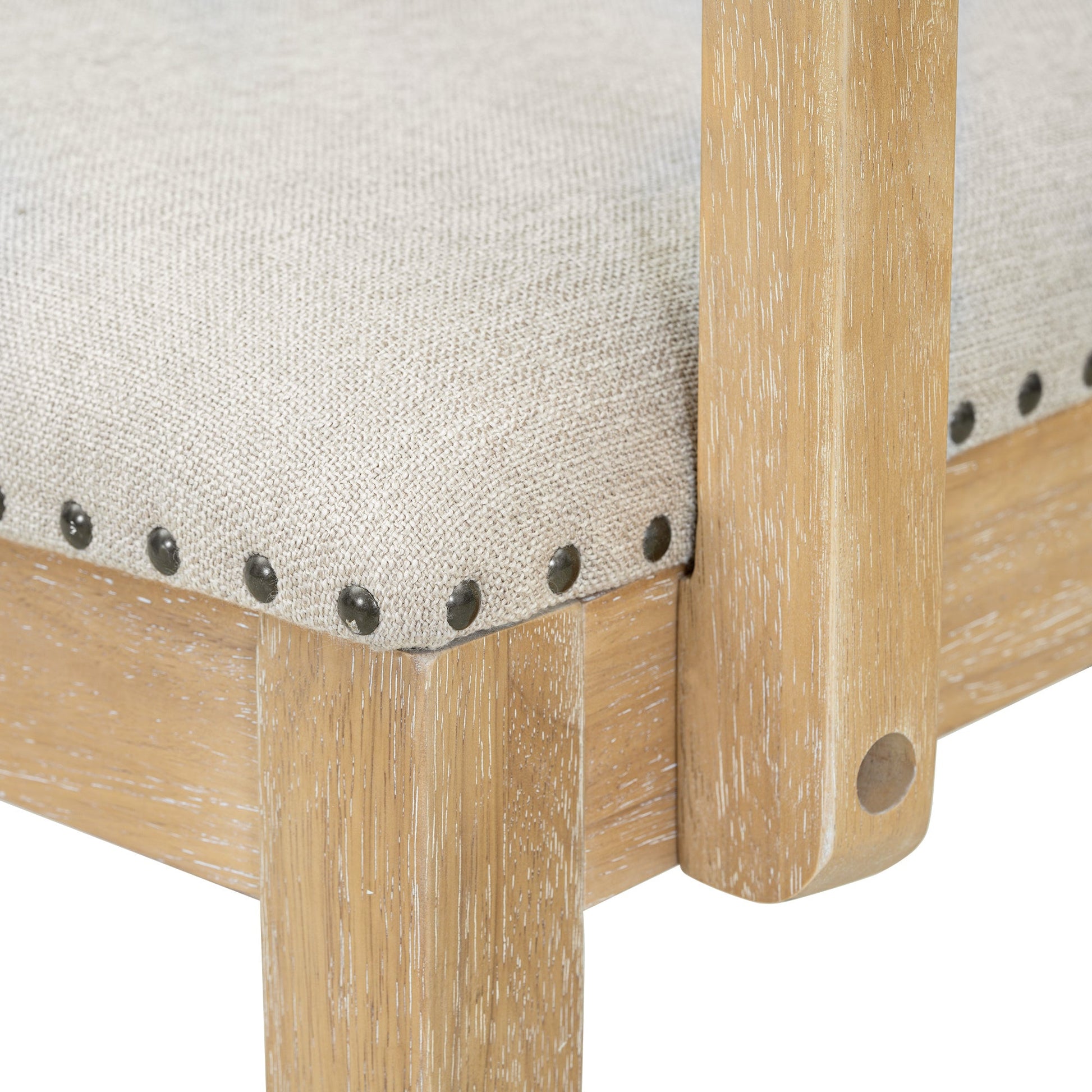 TOPMAX Rustic Extendable Dining Table Set with Removable Leaf, 6 Upholstered Armless Dining Chairs and 2 Padded Arm Chairs, Natural - 1st Choice Furniture Direct