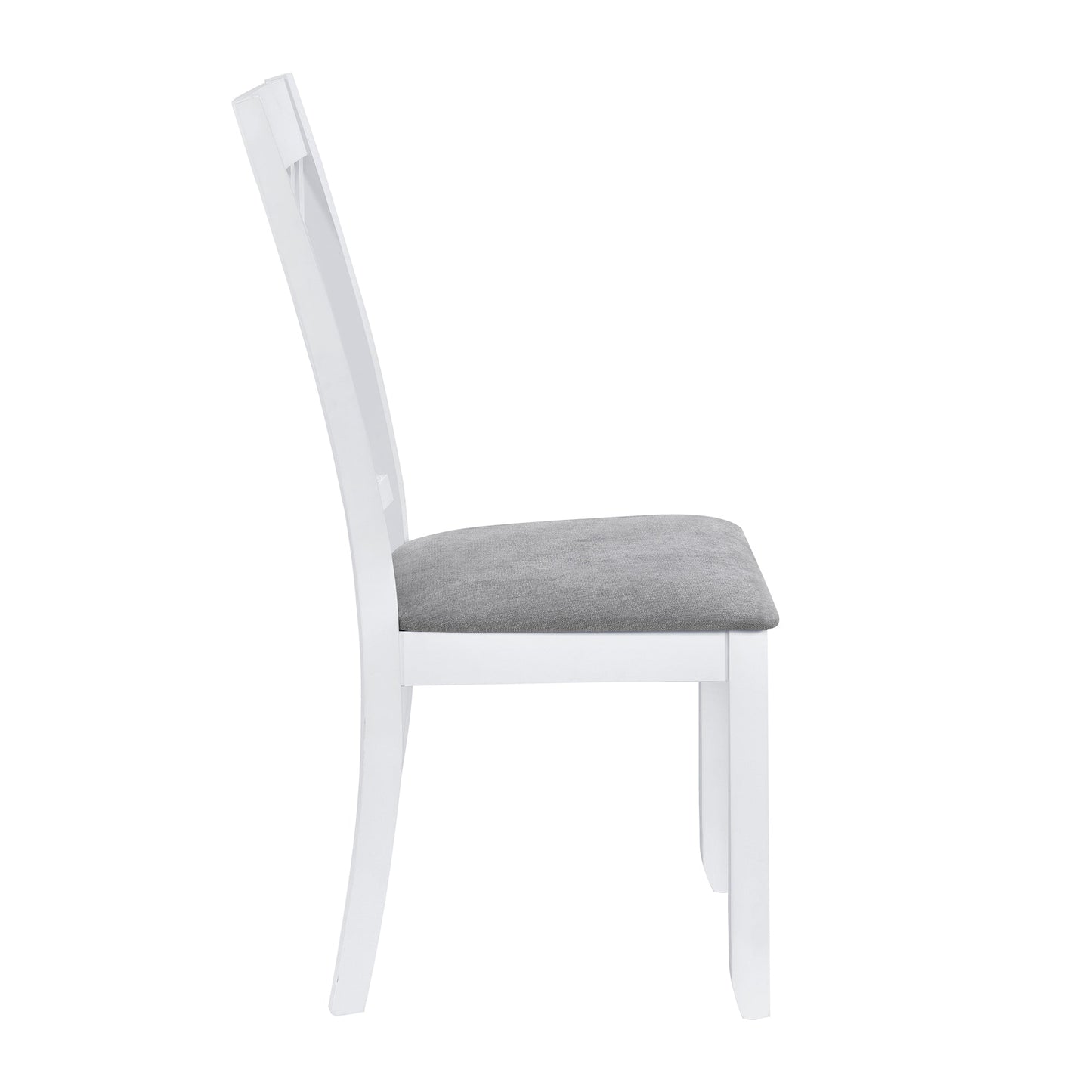 TOPMAX Rustic Minimalist Wood 5 - Piece Dining Table Set with 4 X - Back Chairs for Small Places, White - 1st Choice Furniture Direct