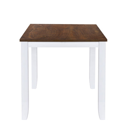 TOPMAX Rustic Minimalist Wood 5 - Piece Dining Table Set with 4 X - Back Chairs for Small Places, White - 1st Choice Furniture Direct