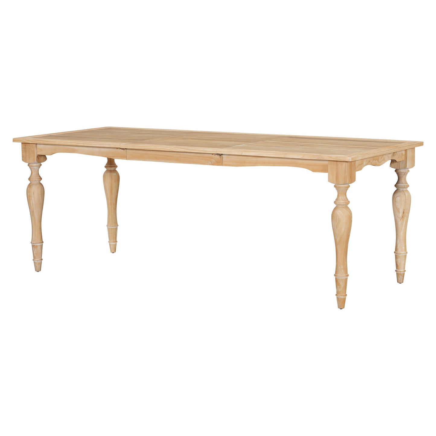 TOPMAX Vintage Traditional 82.7inch Extendable Dining Table with 23.6inch Removable Leaf, Natural - 1st Choice Furniture Direct