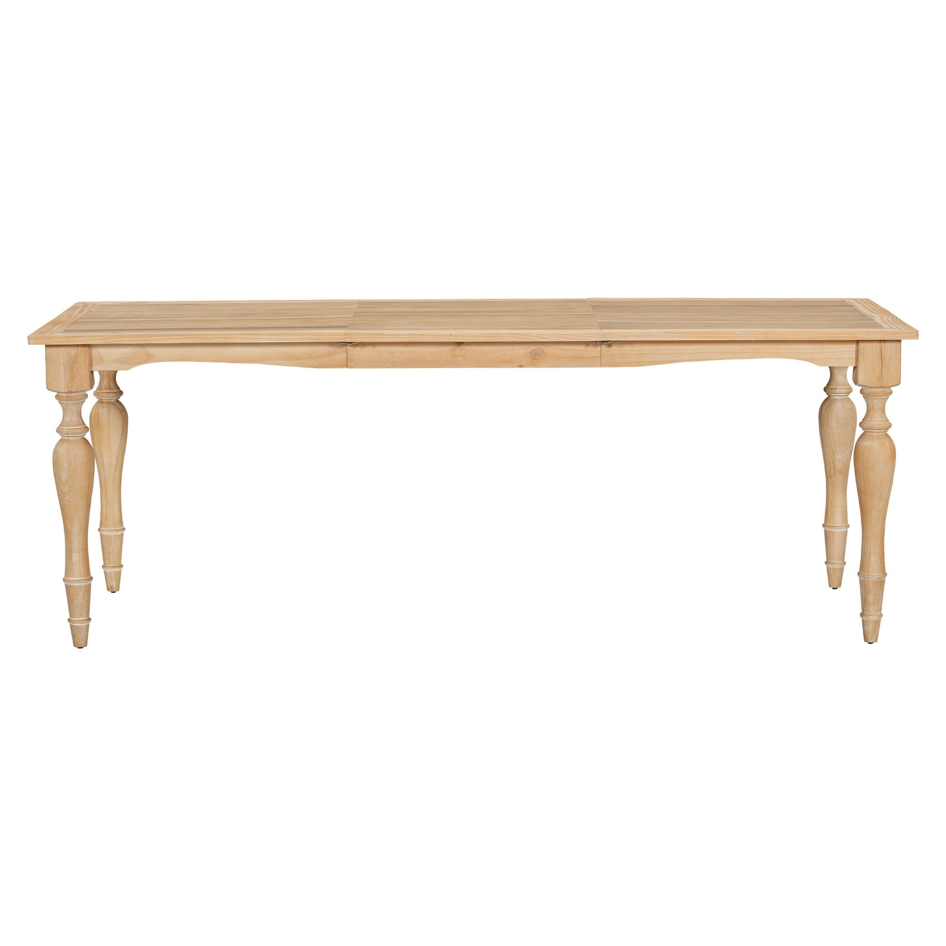 TOPMAX Vintage Traditional 82.7inch Extendable Dining Table with 23.6inch Removable Leaf, Natural - 1st Choice Furniture Direct