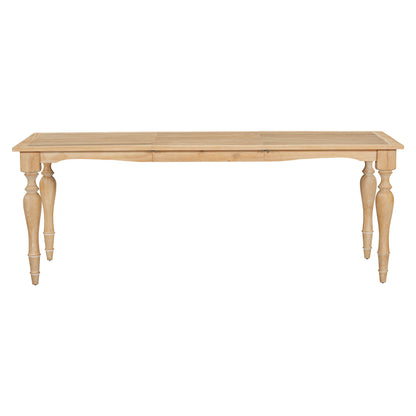 TOPMAX Vintage Traditional 82.7inch Extendable Dining Table with 23.6inch Removable Leaf, Natural - 1st Choice Furniture Direct