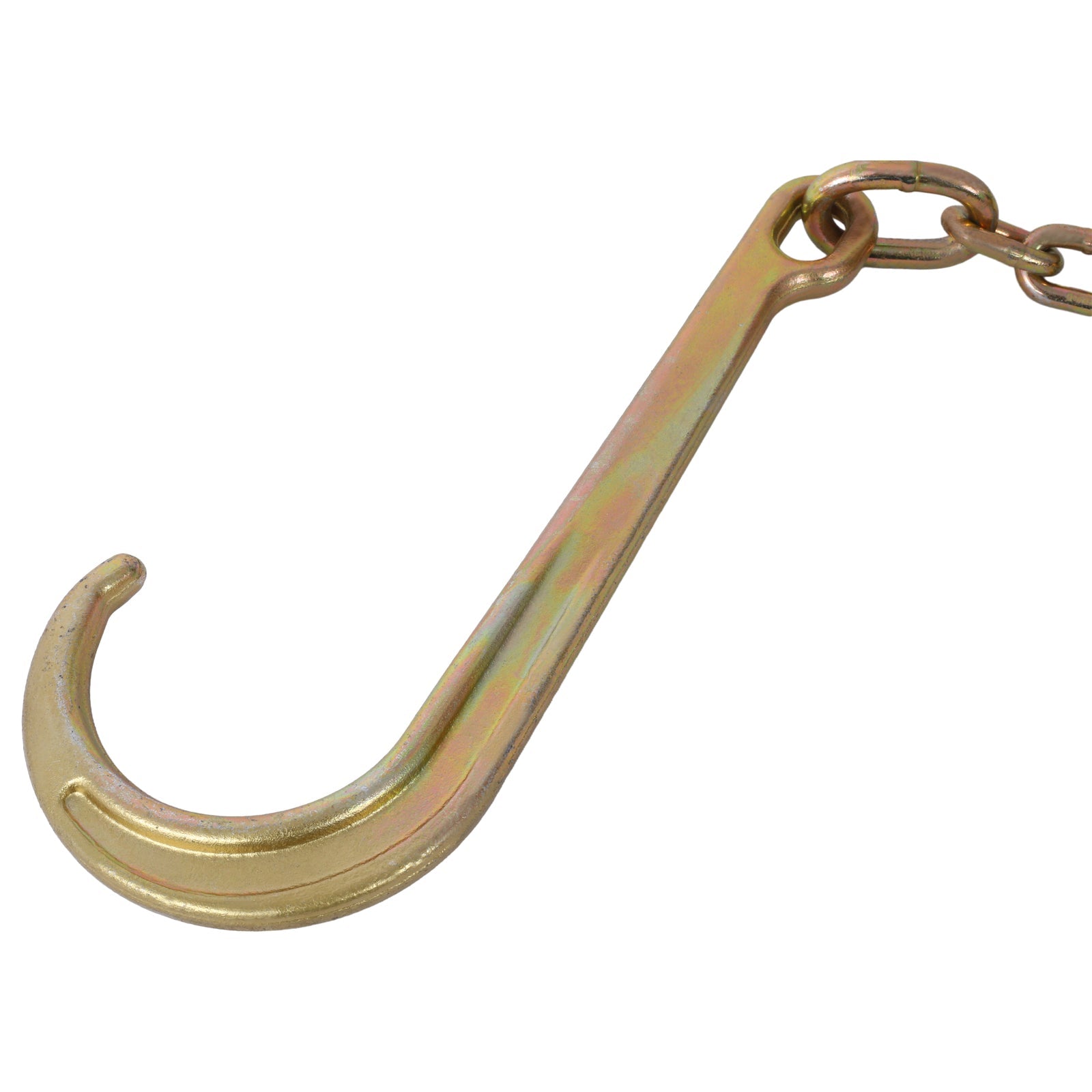 Tow Chain with 15 Inch Forged J Hook and Grab Hook - Grade 70 Chain - 6 Foot - 4,700 Pound Safe Working Load - 1st Choice Furniture Direct