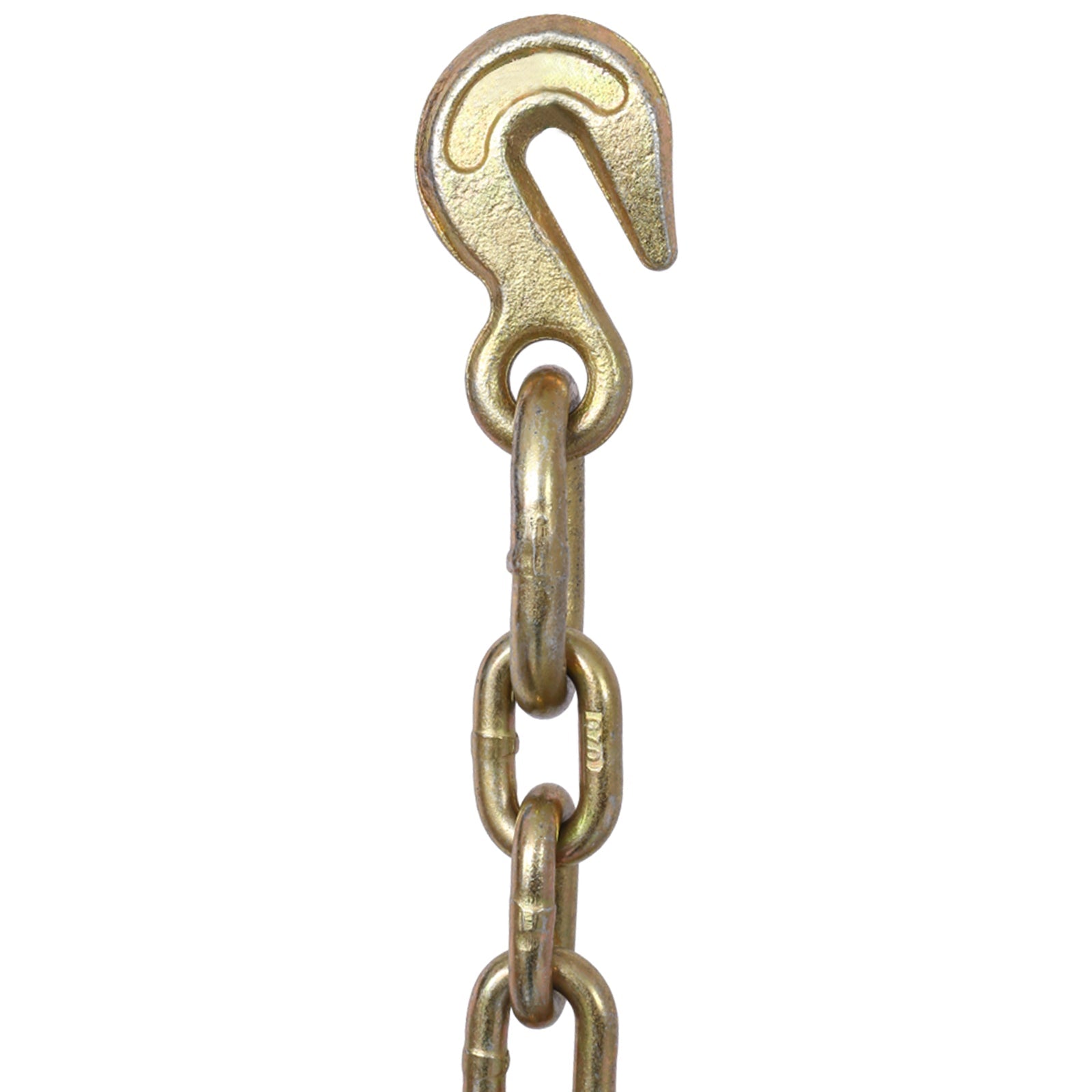 Tow Chain with 15 Inch Forged J Hook and Grab Hook - Grade 70 Chain - 6 Foot - 4,700 Pound Safe Working Load - 1st Choice Furniture Direct