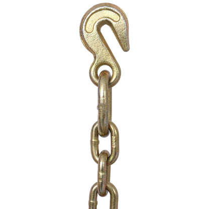 Tow Chain with 15 Inch Forged J Hook and Grab Hook - Grade 70 Chain - 6 Foot - 4,700 Pound Safe Working Load - 1st Choice Furniture Direct