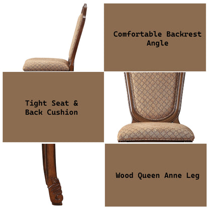 Traditional Cherry Wood Dining Chair with Upholstered Fabric Seat - 1st Choice Furniture Direct