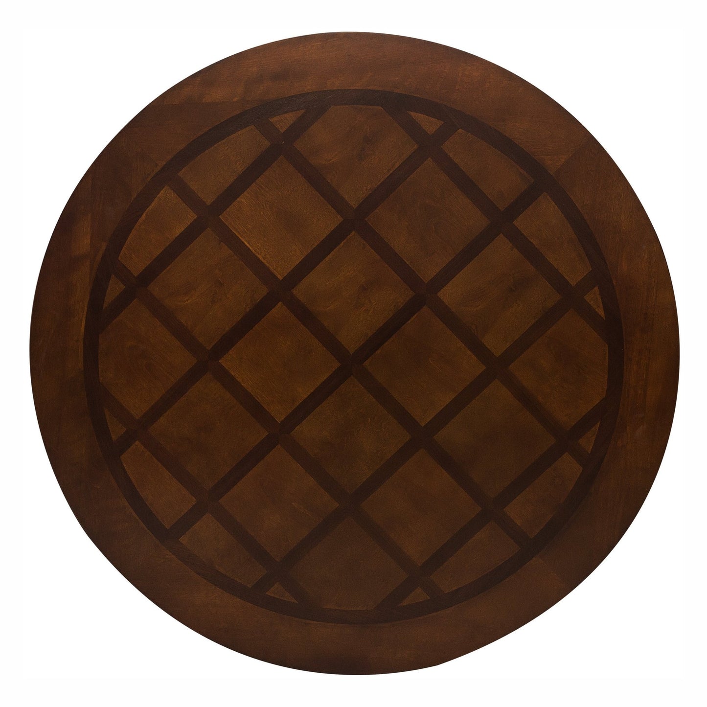 Traditional Dining Table 1pc Brown Cherry Finish Pedestal Base Round Table Dining Room Furniture - 1st Choice Furniture Direct