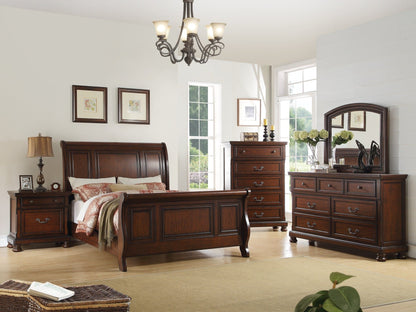 Traditional Formal Look Cherry Finish 1pc Nightstand Storage Space Bedside Table Plywood Veneer Bedroom Furniture - 1st Choice Furniture Direct