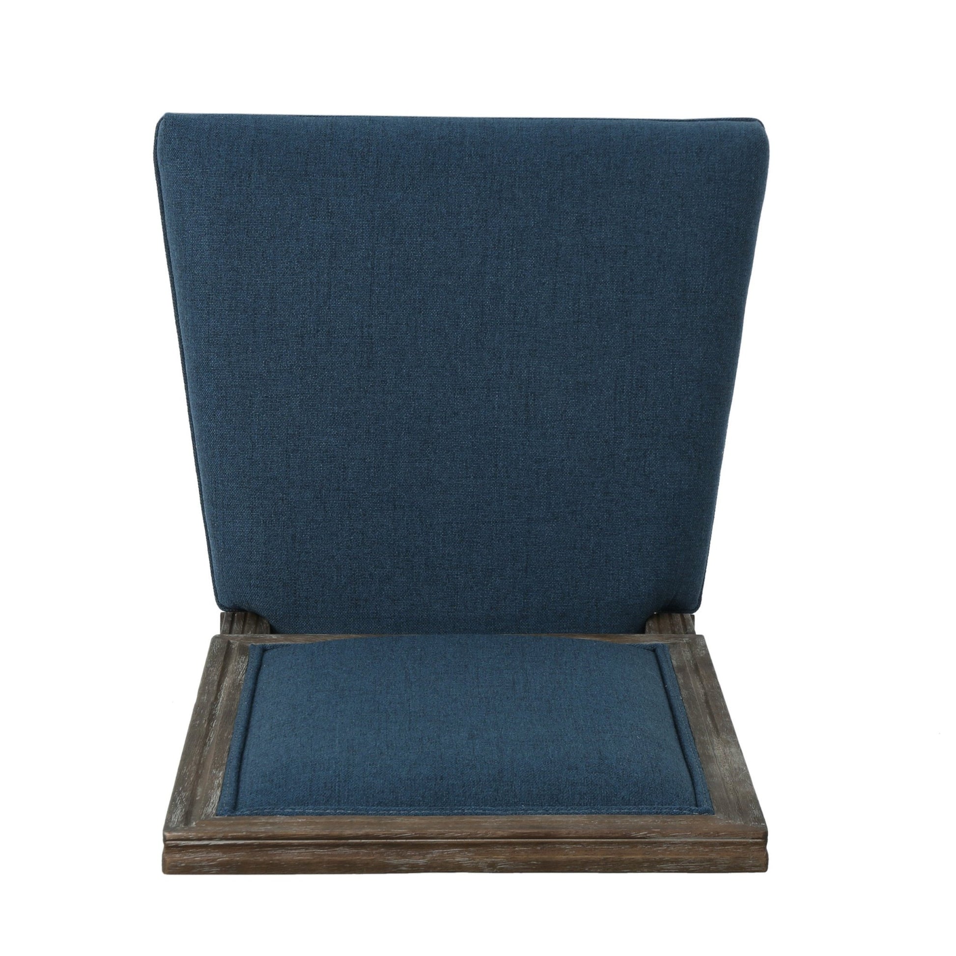 Traditional Style Dining Chair Set of 2 with Fabric Upholstery in Navy Blue - 1st Choice Furniture Direct