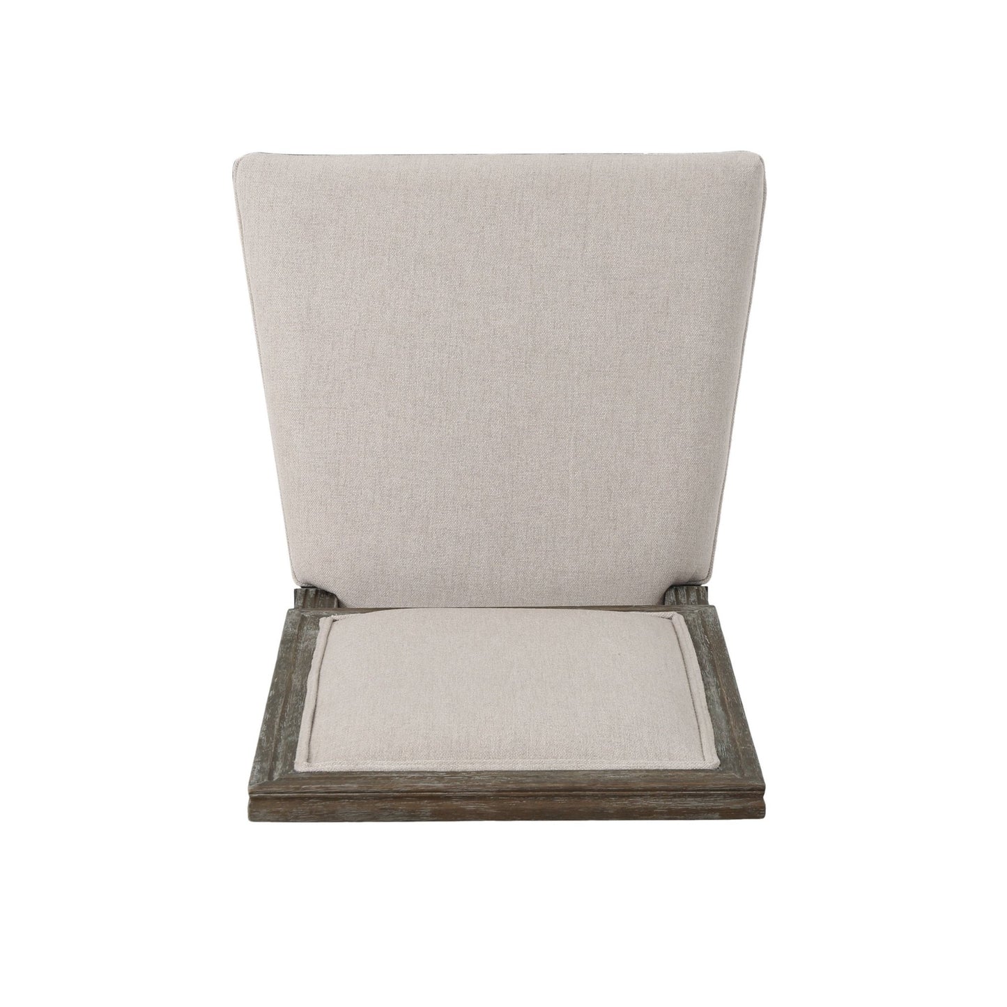 Traditional Style Dining Chair with Modern Color Accent in Wheat Fabric and Rubberwood - 1st Choice Furniture Direct