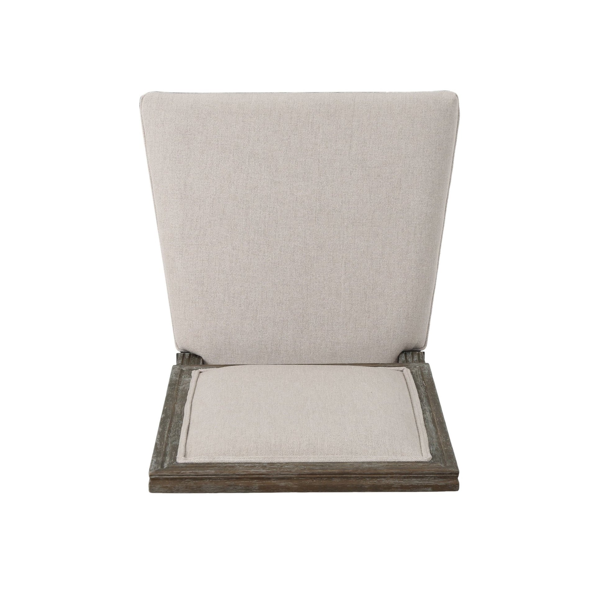 Traditional Style Dining Chair with Modern Color Accent in Wheat Fabric and Rubberwood - 1st Choice Furniture Direct