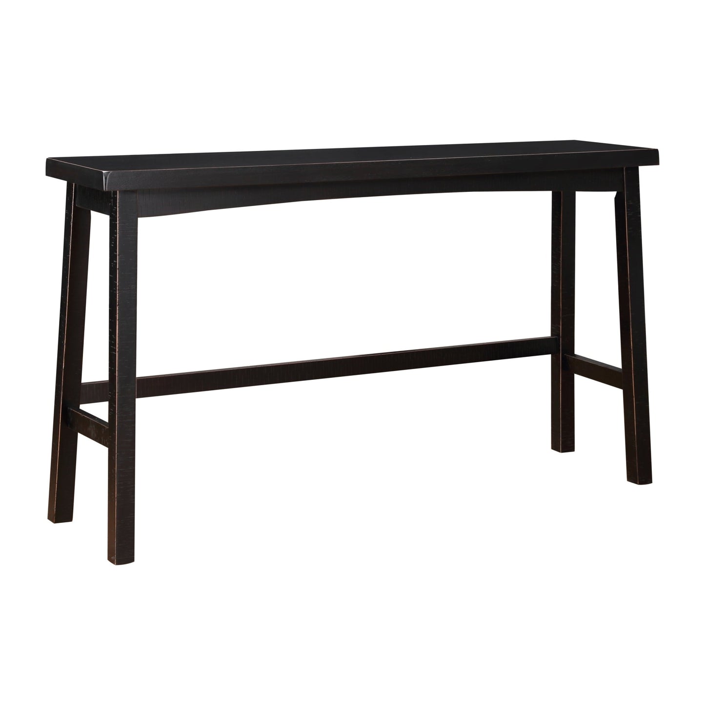 Transitional 4-Piece Pub Height Set, Table and Bar Stools Black Finish Solid Rubberwood Furniture - 1st Choice Furniture Direct