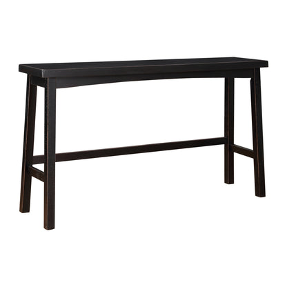 Transitional 4-Piece Pub Height Set, Table and Bar Stools Black Finish Solid Rubberwood Furniture - 1st Choice Furniture Direct