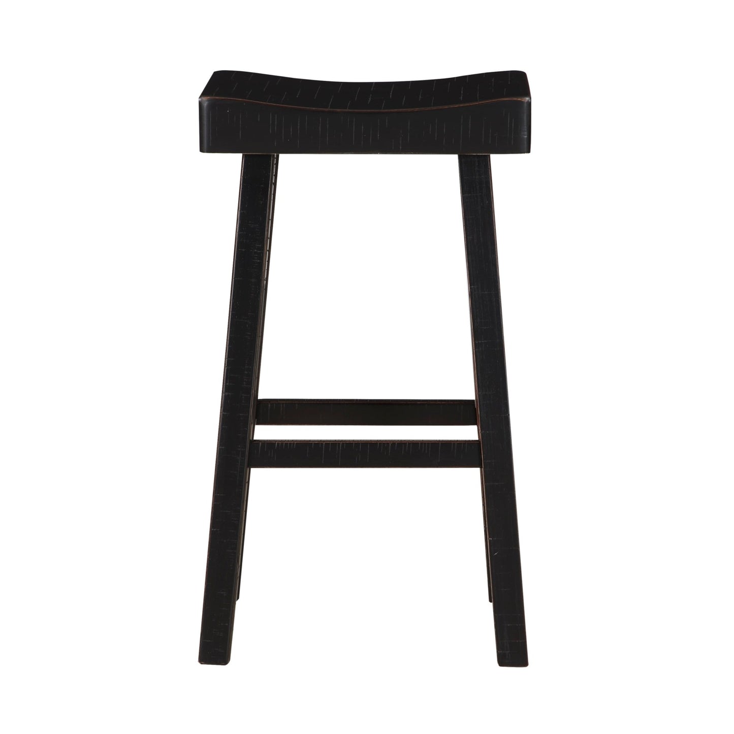 Transitional 4-Piece Pub Height Set, Table and Bar Stools Black Finish Solid Rubberwood Furniture - 1st Choice Furniture Direct