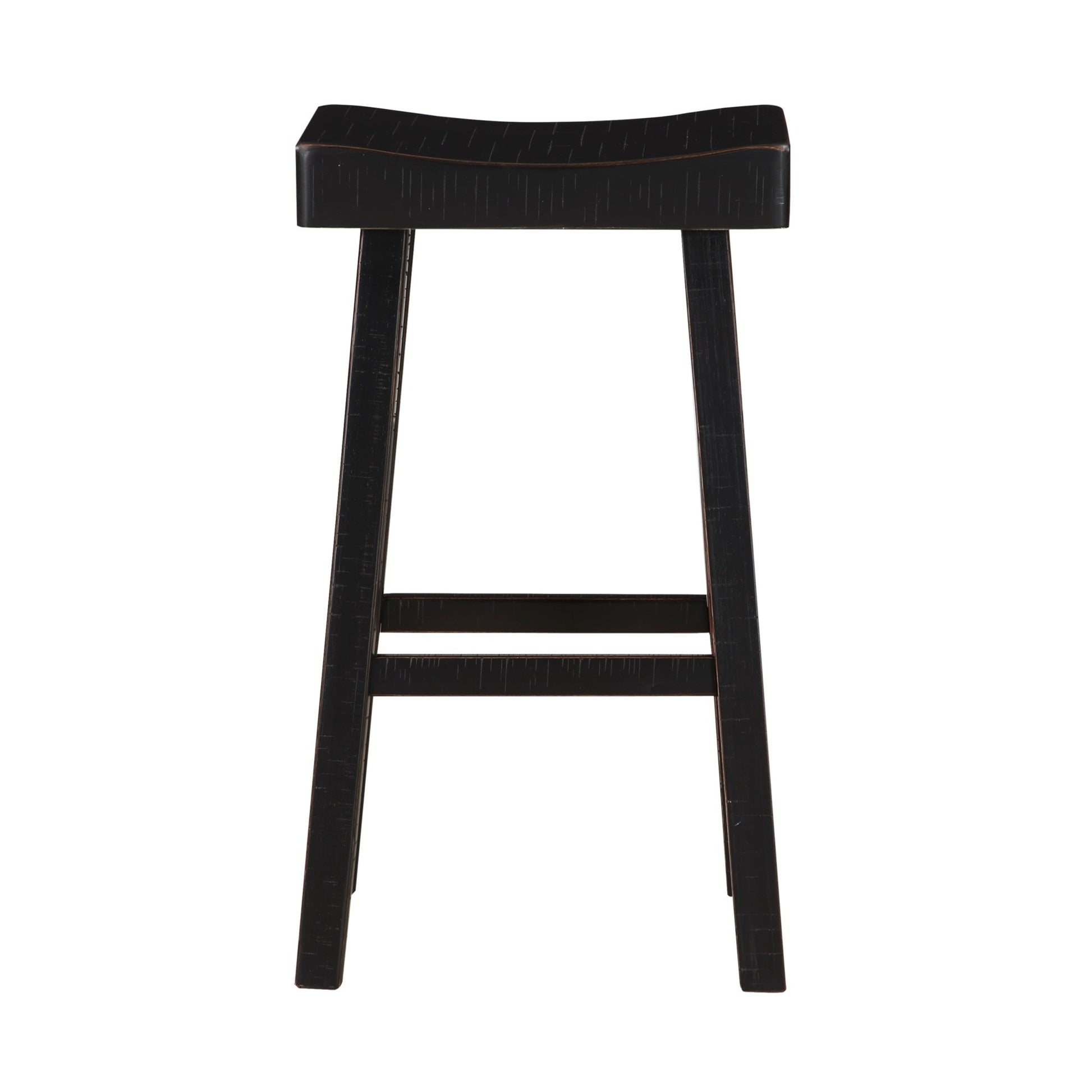 Transitional 4-Piece Pub Height Set, Table and Bar Stools Black Finish Solid Rubberwood Furniture - 1st Choice Furniture Direct