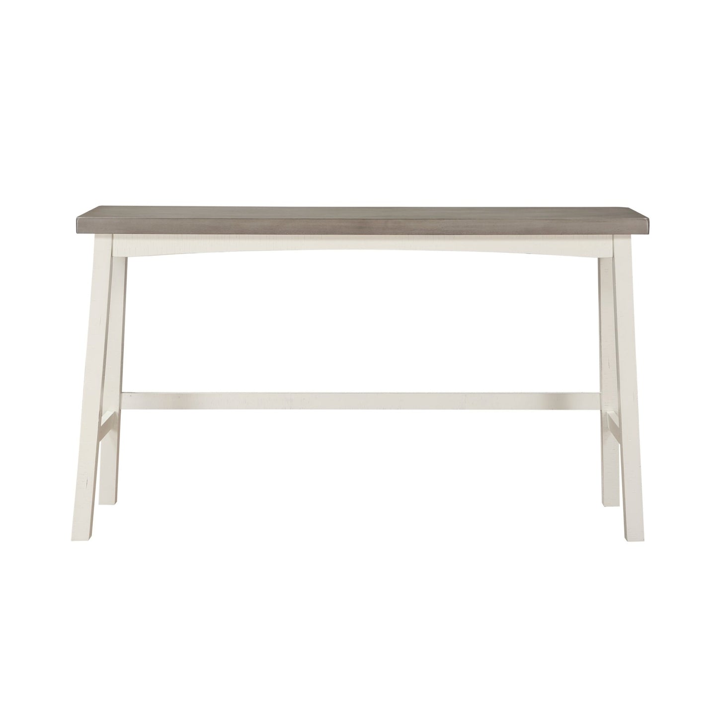 Transitional 4 - Piece Pub Height Set, Table and Bar Stools White and Coffee Finish Solid Rubberwood Furniture - 1st Choice Furniture Direct