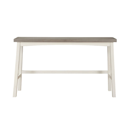 Transitional 4 - Piece Pub Height Set, Table and Bar Stools White and Coffee Finish Solid Rubberwood Furniture - 1st Choice Furniture Direct