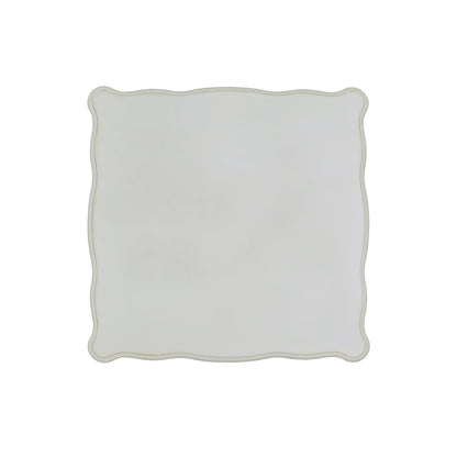 Transitional Off White Square Coffee Table with Scrolled Legs - 1st Choice Furniture Direct