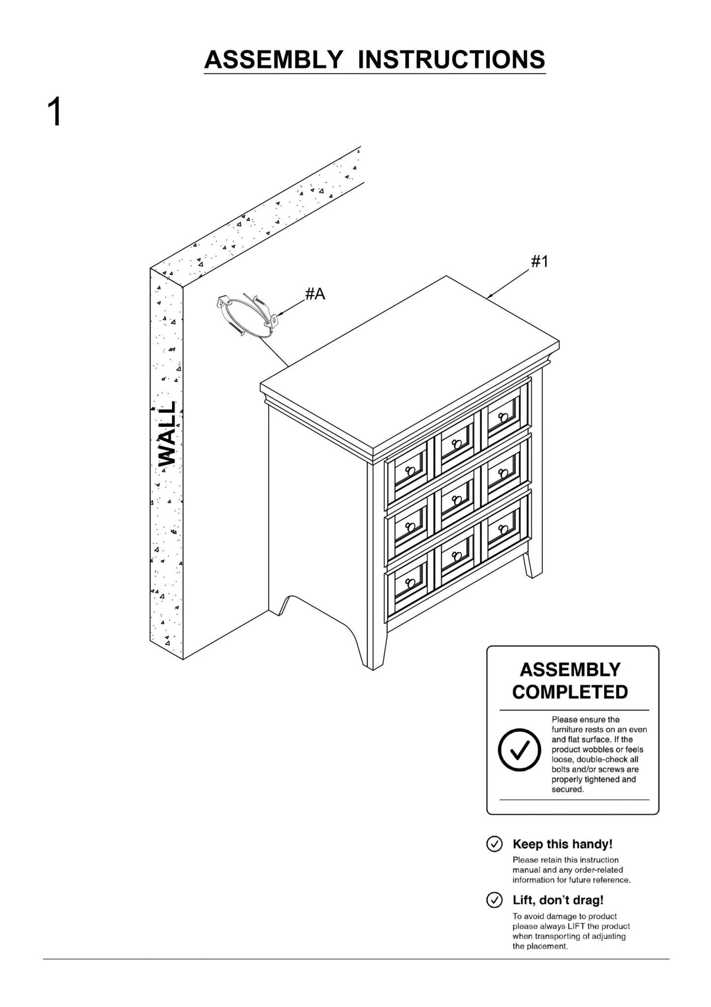 Transitional Style Gray Color Solid wood 1pc Nightstand Only Bedroom Furniture Bedside Table Round Knobs 3 - Drawers Nightstand - 1st Choice Furniture Direct