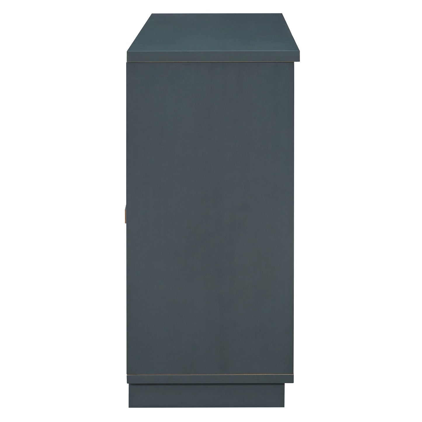 TREXM 4 - Door Large Storage Buffet Cabinet with Glass Doors, Arched Cabinet with Adjustable Shelves for Kitchen, Dining Room and Living Room (Navy) - 1st Choice Furniture Direct