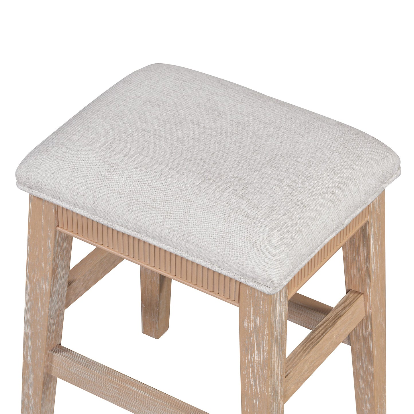 TREXM 4 - Piece Dining Table Set for 3, Retro Kitchen Table and Chairs Set with 3 Storage Drawers, Ideal for Small Spaces (Natural) - 1st Choice Furniture Direct