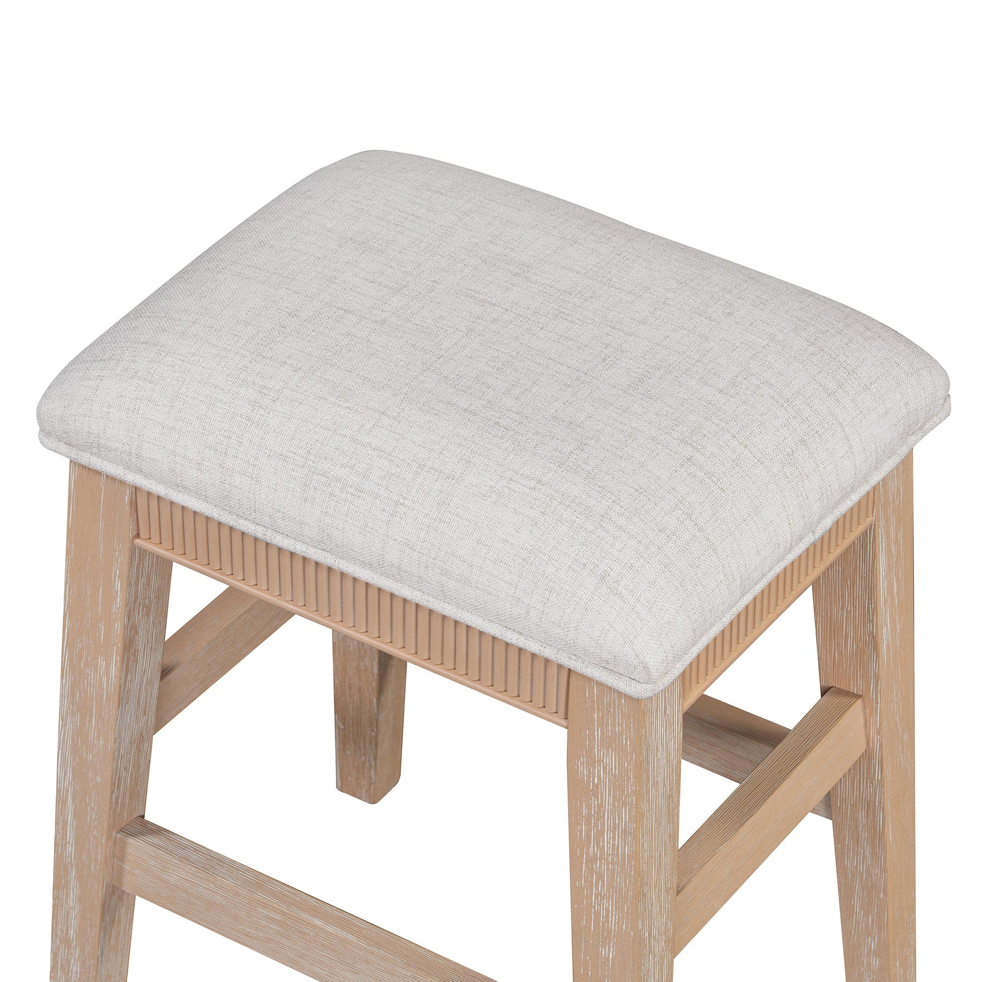 TREXM 4 - Piece Dining Table Set for 3, Retro Kitchen Table and Chairs Set with 3 Storage Drawers, Ideal for Small Spaces (Natural) - 1st Choice Furniture Direct