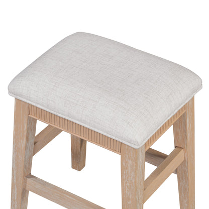 TREXM 4 - Piece Dining Table Set for 3, Retro Kitchen Table and Chairs Set with 3 Storage Drawers, Ideal for Small Spaces (Natural) - 1st Choice Furniture Direct