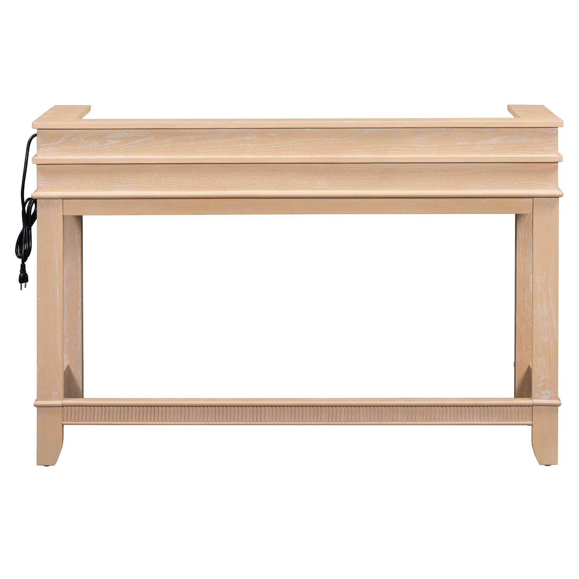 TREXM 4 - Piece Dining Table Set for 3, Retro Kitchen Table and Chairs Set with 3 Storage Drawers, Ideal for Small Spaces (Natural) - 1st Choice Furniture Direct