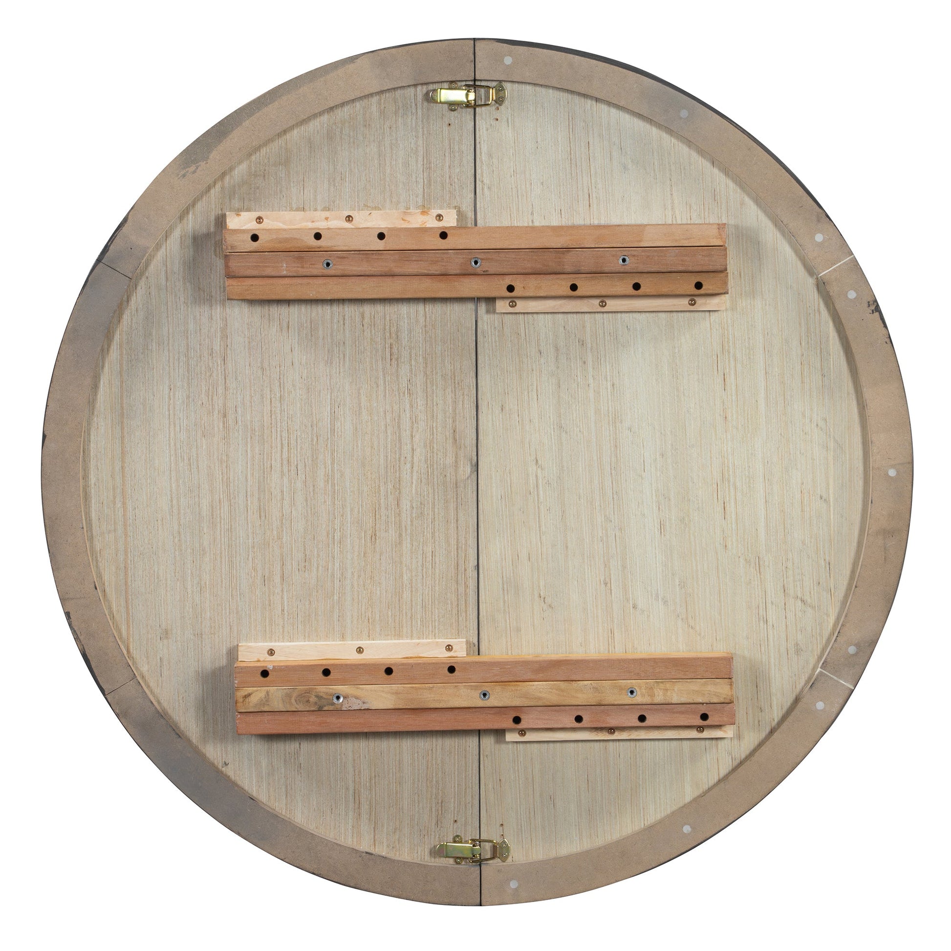 TREXM 5 - Piece Extendable Dining Table Set for 4, Round Dining Table for 4 with Upholstered Chairs, Farmhouse Kitchen Table Set with Removable Leaf for Dining Room and Kitchen (Grey+White) - 1st Choice Furniture Direct
