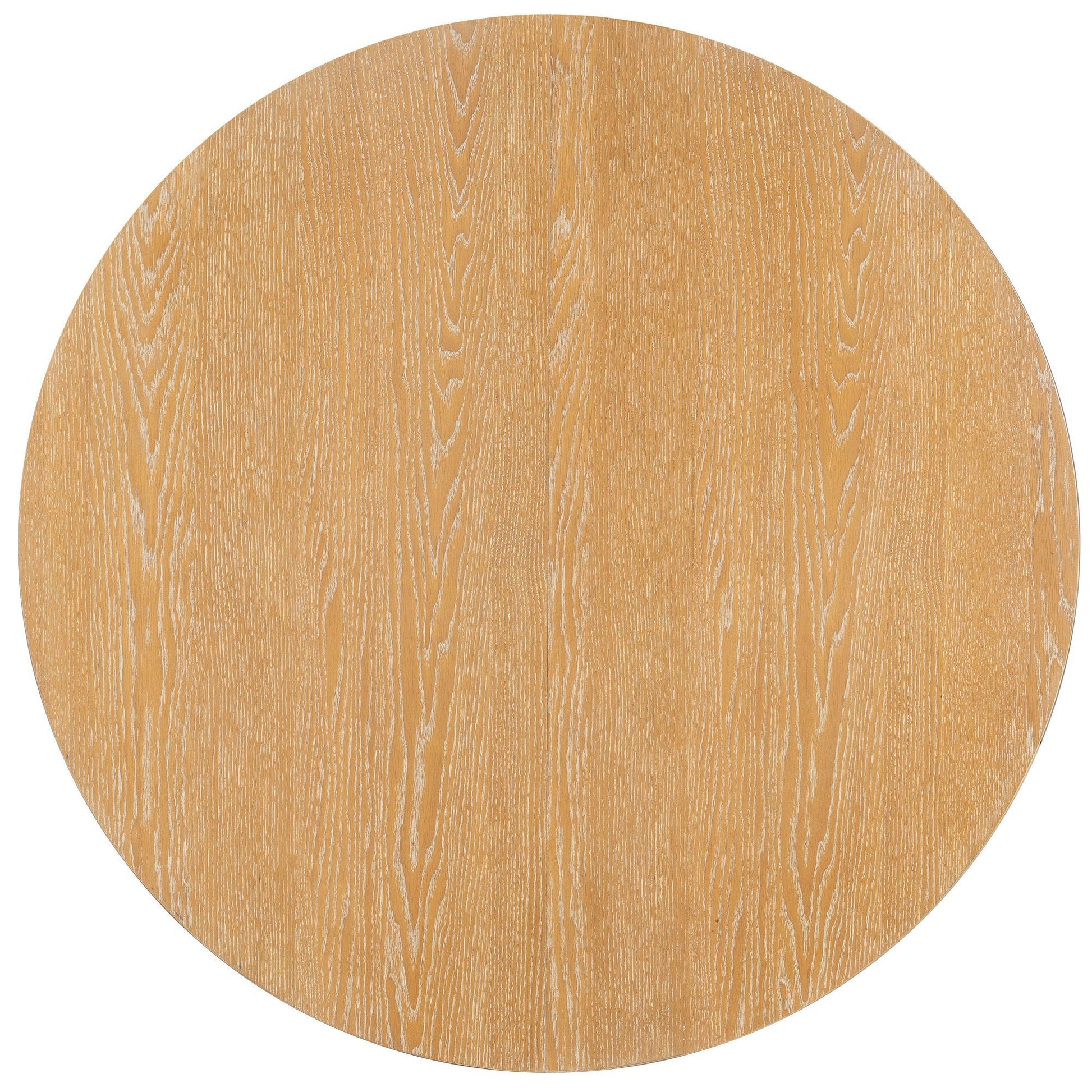 TREXM 5 - Piece Retro Functional Dining Table Set Extendable Round Table and 4 Upholstered Chairs for Dining Room and Living Room (Natural) - 1st Choice Furniture Direct