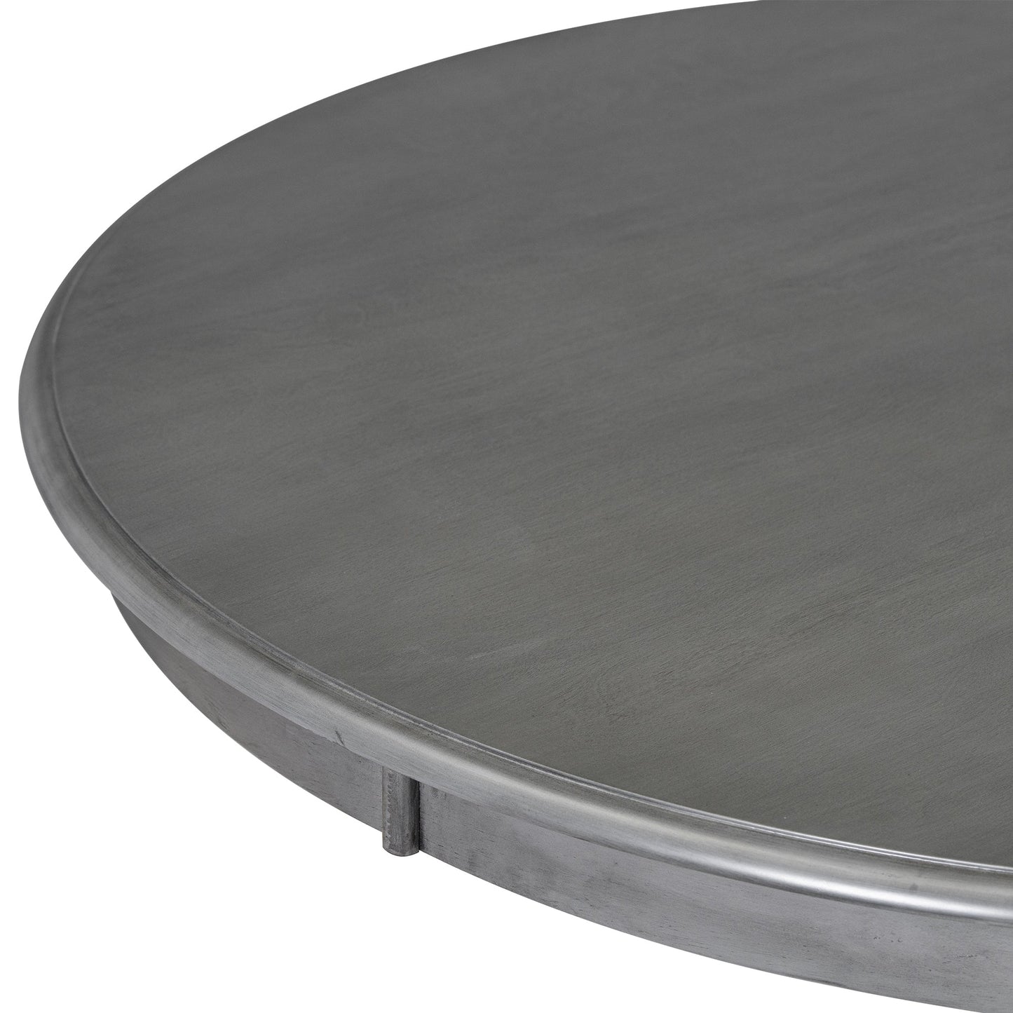 TREXM 5 - Piece Retro Round Dining Table Set with Curved Trestle Style Table Legs and 4 Upholstered Chairs for Dining Room (Dark Gray) - 1st Choice Furniture Direct