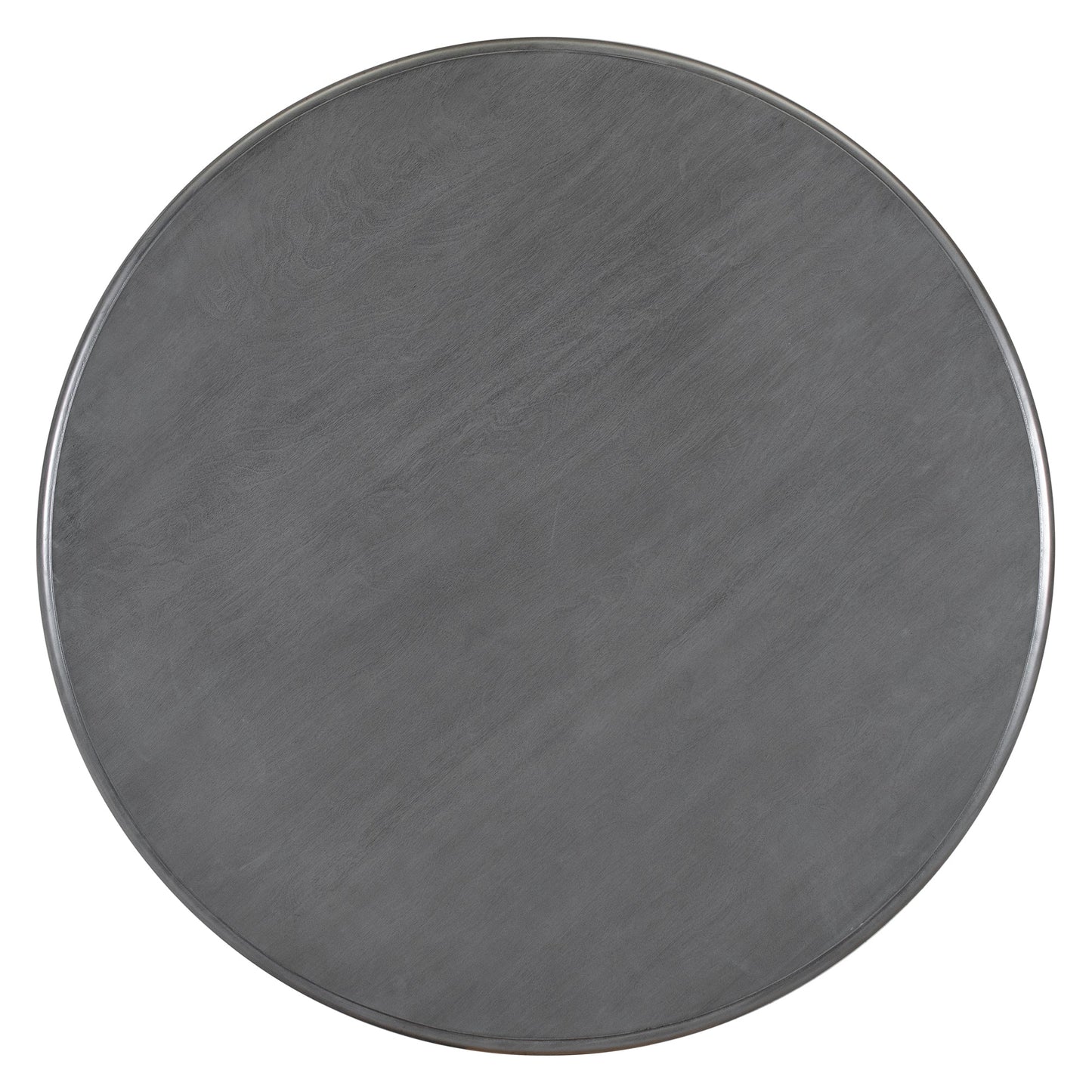 TREXM 5 - Piece Retro Round Dining Table Set with Curved Trestle Style Table Legs and 4 Upholstered Chairs for Dining Room (Dark Gray) - 1st Choice Furniture Direct