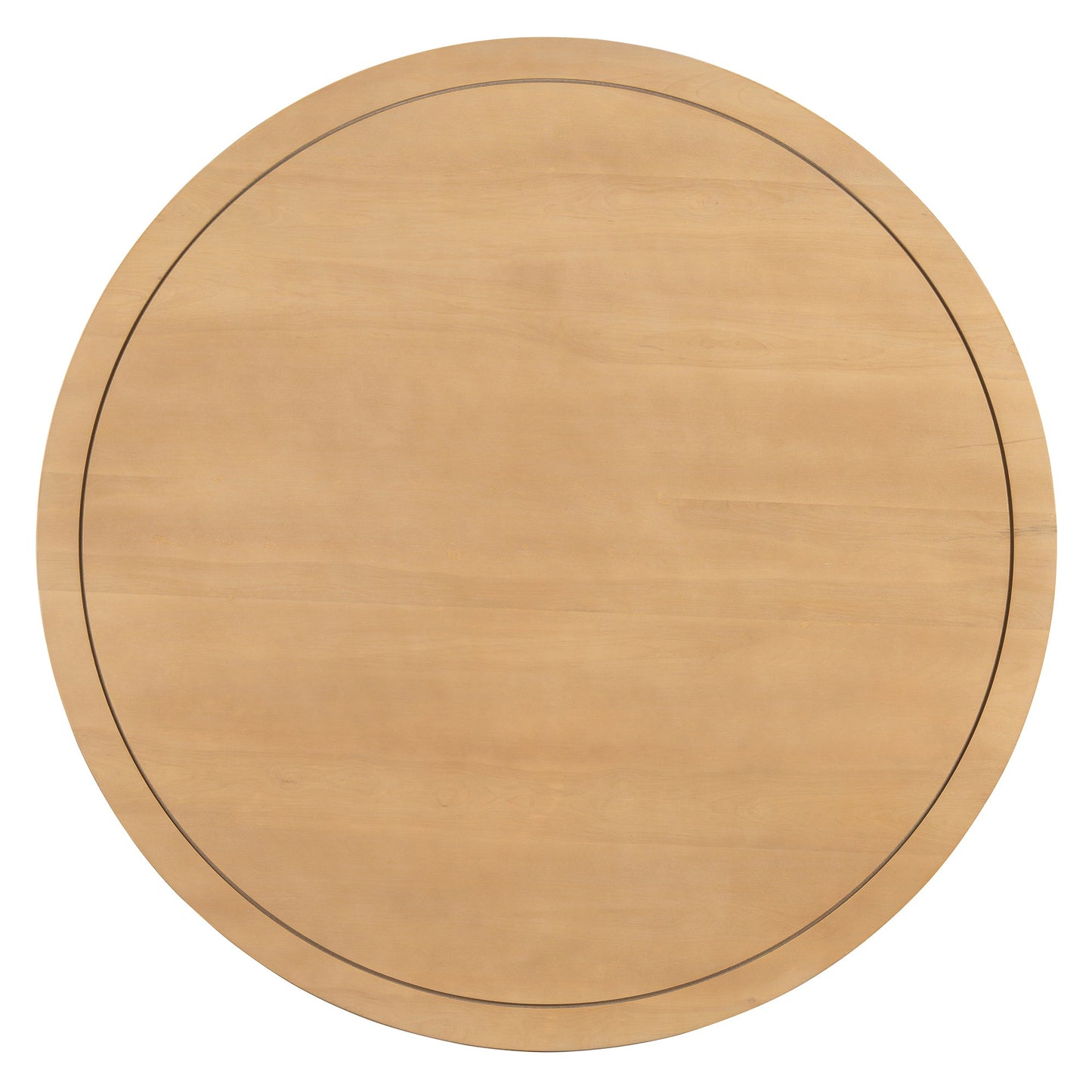 TREXM 5 - Piece Round Dining Table Set for 4, Minimalist Farmhouse Dining Table with 4 Solid Wood Upholstered Chairs, Kitchen & Dining Room Sets (Natural) - 1st Choice Furniture Direct