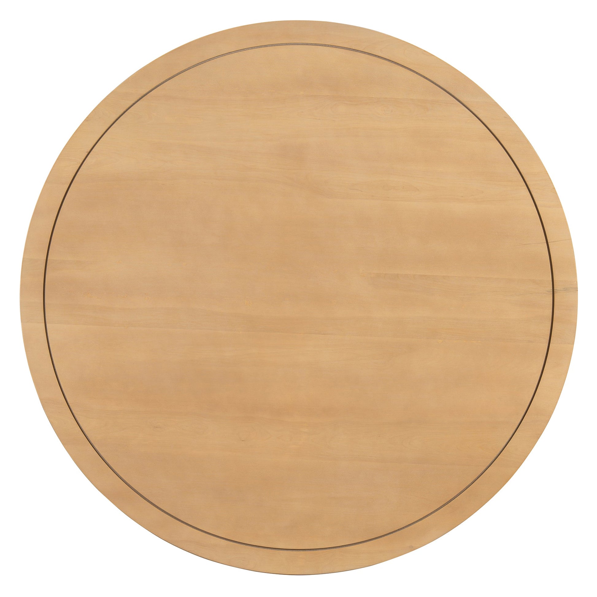 TREXM 5 - Piece Round Dining Table Set for 4, Minimalist Farmhouse Dining Table with 4 Solid Wood Upholstered Chairs, Kitchen & Dining Room Sets (Natural) - 1st Choice Furniture Direct