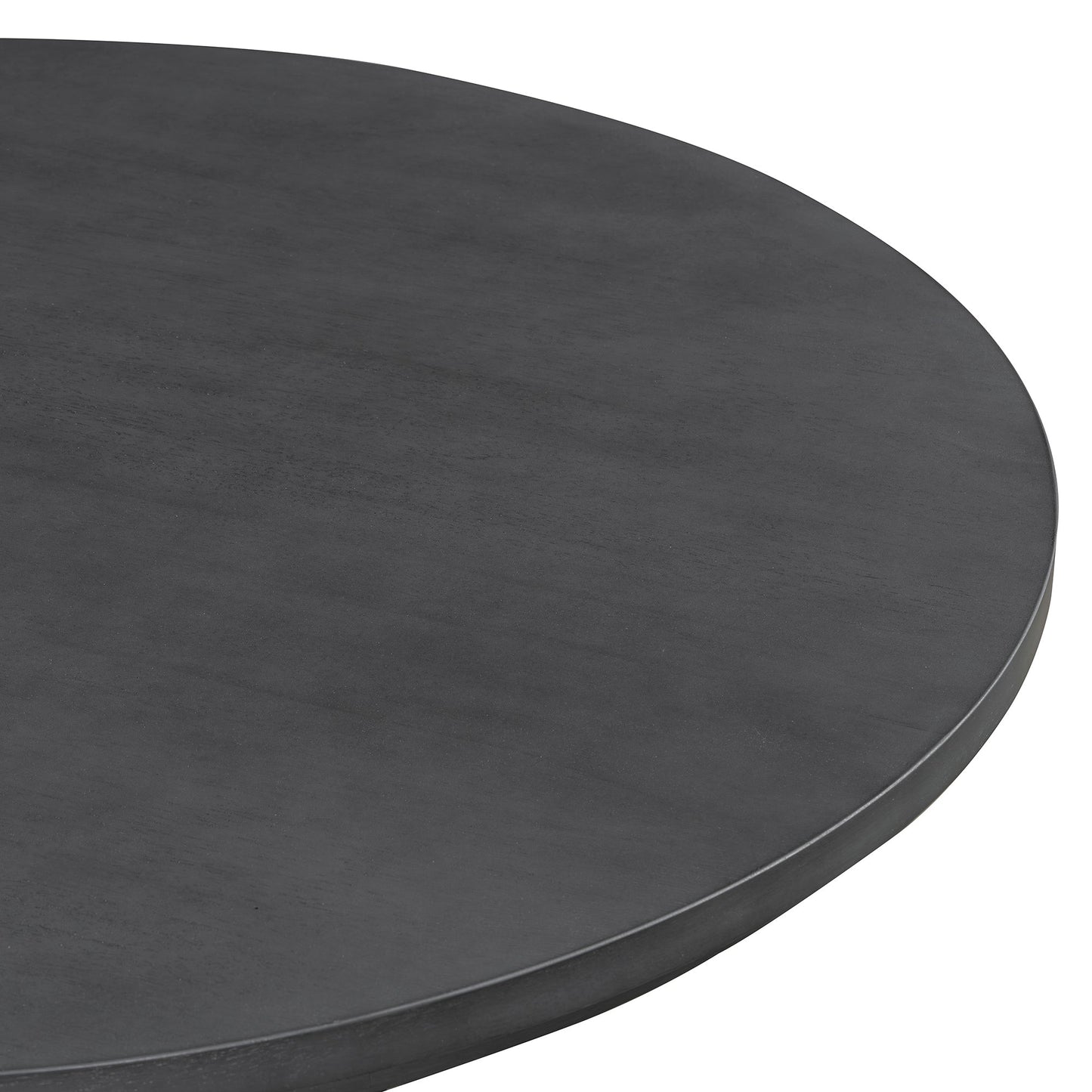 TREXM 5 - piece Rustic Charm Round Dining Set with 3 Upholstered Chairs and Curved Bench for Dining Room, Kitchen and Living Room (Gray) - 1st Choice Furniture Direct